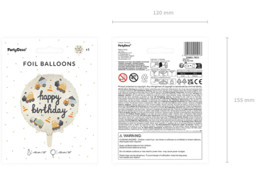 Preview: Folienballon - Baufahrzeuge - ø 35cm